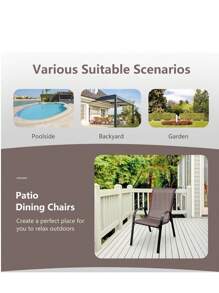 CLIPEYH Patio Chairs Set Of 2, Outdoor Stackable Dining Chairs For All Weather, Comfortable Breathable Garden Outdoor Furniture For Backyard Deck