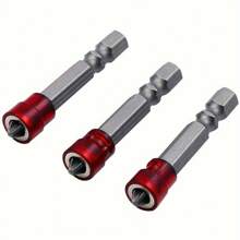 3pcs/5pcs Red Magnetic Head Screwdriver Set - Advanced Anti Slip Design, With Hexagonal Handle, Cross Drill Bit And Electric Compatibility - Essential Toolbox Accessory For Efficient Fastening - Multicolor - View 8