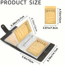 UNIQUEFORYOU 1 套花园种子储存整理器、5 英寸笔记本（带 50 个自封种子信封）、种子包整理器、种子保存夹 - 彩色 - 查看 3