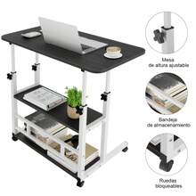 Mesas Para Jardín,mesa Para Laptop Ajustable Mesa Laterales Mesas De Reunión,mesas Laterales,ajustable Escritorio 3 Piso Mesa Para Laptop Altura Ajustable Mesa Laterales 60cm - Negro - Ver 3