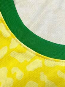 Brazil Style No.10 Men & Teenage Soccer Football Jersey & Crew Neck Comfortable Sports Top, Suitable For Various Ball Sports & Casual Wear, Football Party - Yellow - View 7