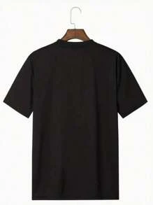 Hombres Camiseta con estampado de letra 220g