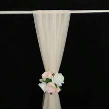 1pc Table Runner - Landscaping Mesh Gauze - Mall Atmosphere - Stage Decor - Table Runner - Background Soft Gauze - Outdoor Photo Shoot - White Chiffon Curtain - Suitable For Decoration, Wedding Backdrop Decor, Tabletop Decor