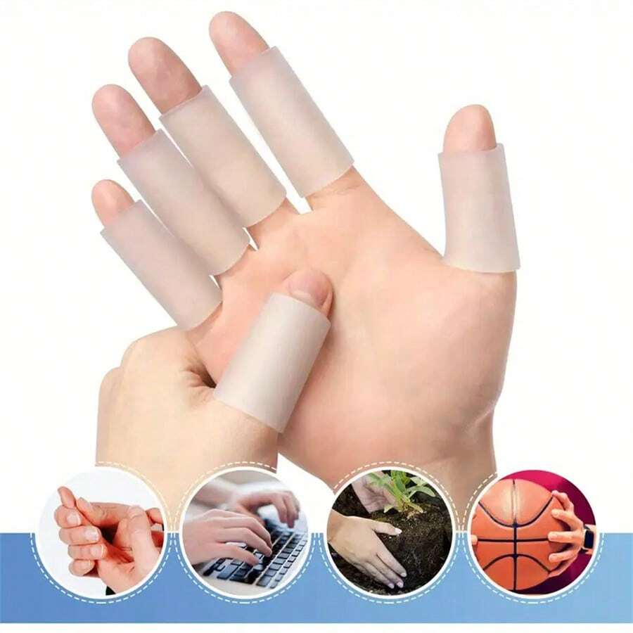 10-20pcs Silicone Finger Cots, Soft Finger Sleeves For Pain Relief And Comfort