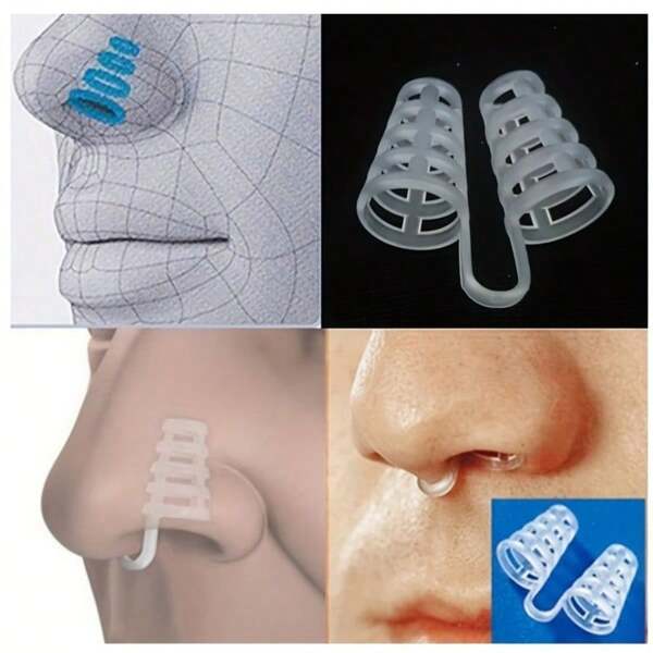 1/4 pièces Mini dispositif anti-ronflement, clip nasal d'aide au sommeil anti-ronflement, dispositif anti-ronflement, amélioré le sommeil