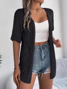 春夏休闲镂空针织开衫、防晒