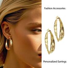 2025 New Round Twist Earrings, Irregular Gold Earrings, Best Gift Choice