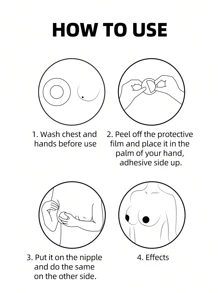 1 Pair Plus Size Silicone Invisible Nipple Covers Pasties For Party Events - Khaki - View 5