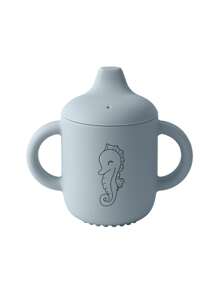 PopLittleOne 1PC硅胶婴儿吸管杯卡通图案婴儿杯子便携式婴儿水瓶固体婴儿餐具防漏婴儿奶瓶