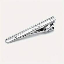 1 pieza/Set de 5 piezas Juego de Clips para Corbata de Metal para Hombre, Clips de Corbata Formales de Color Plateado, Diseño de Moda de Negocios, Regalos para el Día del Padre - clip de corbata - Ver 7