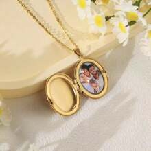 Custom Photo Locket Necklace With Photo • Vintage Locket Necklace • Custom Engraved Locket • Photo Locket Necklace • Best Friend • Christmas Gift For Her - Multicolor - View 6