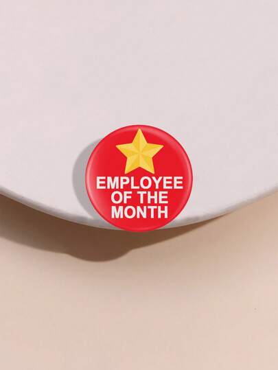 1pc "EMPLOYEE OF THE MONTH" Badge, Suitable For Collar, Backpack, Hat, Daily Accessory