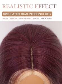 Peluca encantadora de un tono rojo frambuesa con cabello ondulado amarillo brillante, suave y natural. Color de piel blanqueador. Fibra sintética térmica adecuada para uso diario, fiestas, festivales de música Y2K, Día de San Valentín. Longitud: 26 pulgadas - Rosa Fucsia - Ver 9