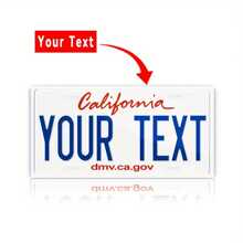 1pc California State License Plate Design Customized Metal Wall Art, 6x12 Inches, Unique Gift Idea With Custom Text Gifts Birthday Graduation - Multicolor - View 2