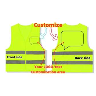 Custom - Made Reflective Vests: Exclusive Marks, Safeguarding Travel Safety Personalized Customization: Multiple Customization Areas Are Offered, Allowing For The Printing Of Corporate LOGOs, Names, Promotional Slogans, Etc.,Multi-Functional,Durable,Ornamental,Reusable,Exquisite,Stylish,High-Quality,Colorful,Modern,Custom,Personalized,Unique,Graphic Print