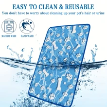 Almohadilla de enfriamiento grande para perros, almohadilla de enfriamiento para perros y gatos, almohadilla de enfriamiento para mascotas, almohadilla de enfriamiento de seda de hielo lavable para verano para camas de perro, perreras, transportines y asientos de coche