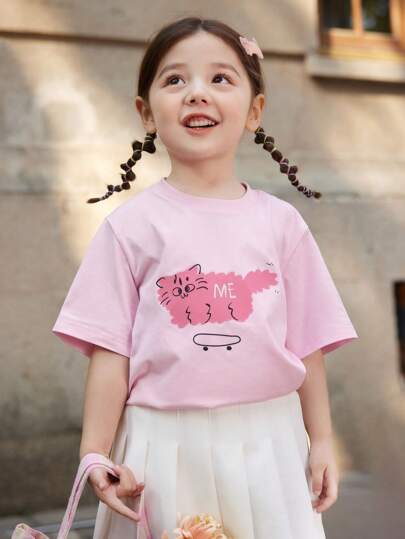 mini bala 年輕女孩的降溫抗菌T恤，輕便的夏季短袖家庭