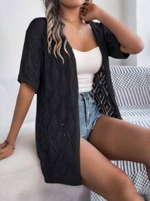 春夏休闲镂空针织开衫、防晒