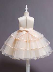 女童无袖修身公主裙，生日派对晚礼服，钢琴演奏会服装（请根据胸围选择尺码）