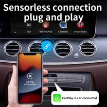 Wireless Carplay Box, Car Connectivity Adapter Box, Plug And Play Car Stereo Navigation Box, Compatible With Carplay - Black - View 4