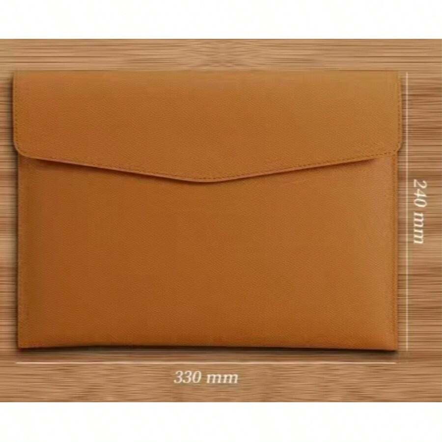 Carpeta de documentos de piel sintética A4, carpeta de archivos comerciales gruesa e impermeable