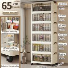 Storage Cabinet Home Organizer Cabinet Folding Clothes Cabinet For Clothes, Snack Storage, Baby Use, No-Installation Required - Multicolor - View 14