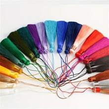 10 件/包 15 厘米光滑流苏挂绳、书签、礼品盒、扇子装饰、钥匙链、DIY 珠宝耳环发饰材料、家居装饰配件 - 彩色 - 查看 11