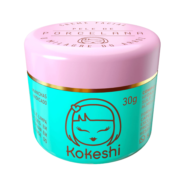 KOKESHI Hidratante Creme Facial Pele De Porcelana Kokeshi 30g Festa Junina