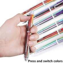 12 Packungen 0,5mm 6-in-1 Mehrfarbkugelschreiber, 6-Farben Kugelschreiber mit Druckmechanik für Büro, Schule, Schülergeschenke, Partygeschenke, witzige und coole Geschenkschreibwaren (12 Packungen), Schulmaterial, Schulstart