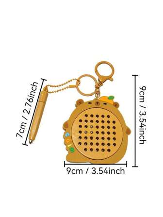Tablero magnético de pintura con figura de muñeco de capibara, llavero accesorio de bola de acero para aliviar el estrés al por mayor, colgante decorativo de llavero para pareja