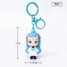 哪吒 2 魔童惹海灵感钥匙扣吊坠，3D 可爱卡通配饰，适合作为派对礼物、生日礼物、复活节礼物 - 彩色 - 查看 2