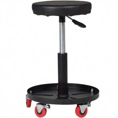 Youyijia Workshop Stool 59 * 38cm Adjustable Mechanic's Seat Professional Hydraulic Shop Seat Pneumatic Chair With Tool Tray Lifting And Movable Workbench Stool For Garage Shop Car Repair