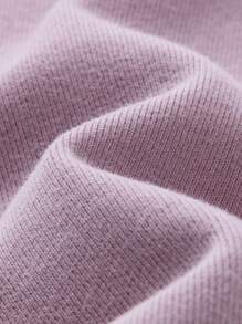 mini bala Young Girl Thick Warm Leggings, Winter Warm Inner Layer Pants - Purple - View 7