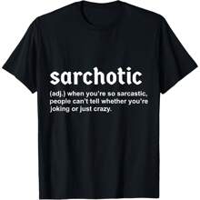 Sarchotic Definition Funny Sarcasm Sarcastic Humor Coworker T-Shirt Women's Oversized Graphic Tee - màu đen - Xem 1