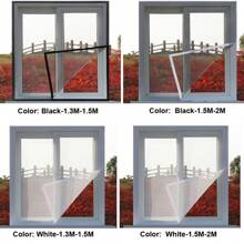 4PCS Large Size 200*150/150cmx130cm Self-Adhesive Insect-Proof Window Screen Curtain Solid Color Mosquito Net For Home, Bedroom, Pet Isolation, Tear-Resistant, Simple Design, Enhanced Ventilation, Handmade Home Decoration - White - View 3