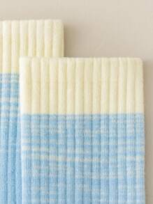 2/5 Paar Damen Kniestrümpfe für Yoga & Sport, rutschfest, feuchtigkeitsableitend, atmungsaktiv für Innenworkouts, Herbst