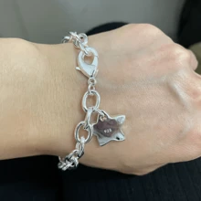 Vòng tay bạc 925 thích hợp đeo hàng ngày và làm quà tặng cho cả nam và nữ - trắng - Xem 2