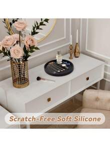 1 件台面和梳妆台托盘 - 硅胶皂液器托盘、防碎柔性浴室托盘、厨房水槽皂液瓶托盘、钥匙圈托盘、原装硅胶托盘（返校季） - 彩色 - 查看 5