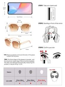 Gafas de sol cuadradas retro sobresizadas de plástico color champán, diseño clásico para uso en exteriores, viajes, playa, uso casual, protección UV de verano, gafas para conducir