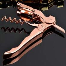 Rose Gold Plated Stainless Steel Corkscrew Wine Opener