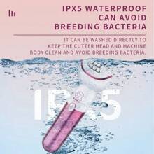 Kemei KM-6051 5 In 1 USB Rechargeable Women's Epilator, Portable Hair Removal Device, Rotary Shaver For Body, Face & Legs - Depilator For Smooth Skin