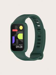 1pc Plain Color One-Piece Fully Framed Screw Silicone Watch Strap Compatible With Xiaomi Smart Band 9 Active - Mi Smart Band 9 Active - View 15