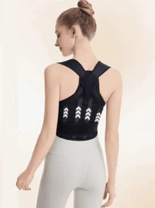1 pieza Tirantes ajustables para mujer para deportes al aire libre, con soporte para la espalda y la cintura, correa doble transpirable para la cintura, tirantes para fitness y correr