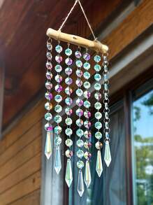 1pc Fantasy Crystal Wind Chime Hanger Raam Kamer Fantasy Regenboog Ornament Muurdecoratie Zonneschijnvanger Cadeau, Woondecoratie, Kamerdecoratie, Muurdecoratie