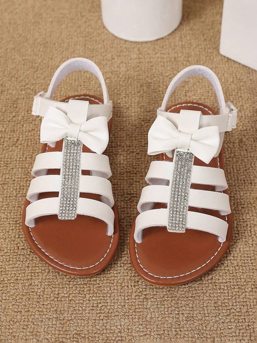 Girls Fashionable Cute Sequin Flat Sandals, Comfortable Lightweight Open Toe Sandals Suitable For School, Party, Outdoor, Beach, Camping In Summer, Campus Style