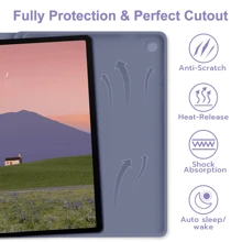 适用于三星 Galaxy Tab 和 iPad 的可拆卸无线蓝牙键盘(150mAh),带笔槽键盘保护套,Redm iPad SE - 白紫漸變色 - 查看 5