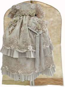 Ropon Bautizo niña Vestido de Bautizo niña - Champán - Ver 3
