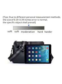 Mochila de lujo para hombres con diseño diagonal - Correa del hombro ajustable, gran capacidad, negra con adorno a rayas, adecuada para el trabajo diario, ocio empresarial, elegante adorno de cremallera, tratamiento de superficie texturizada, el regalo ideal perfecto para hombres. - Negro - Ver 11