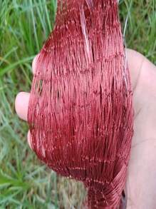 1pc Nylon Hand Throw Fishing Net, Diameter 180cm-720cm, Lightweight - Brown - View 5