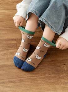 10 Pairs/5 Pairs Children Socks, Wavy Pattern Color Block Sports Socks For Boys, Moisture Wicking Mid-Calf Socks For Spring, Summer, Autumn, Sports, Girl Gifts, Boy Gifts, Mother Gifts, Father Gifts, Girls Summer Clothes, Boys Summer Clothes, Holiday Gifts - Multicolor - View 3